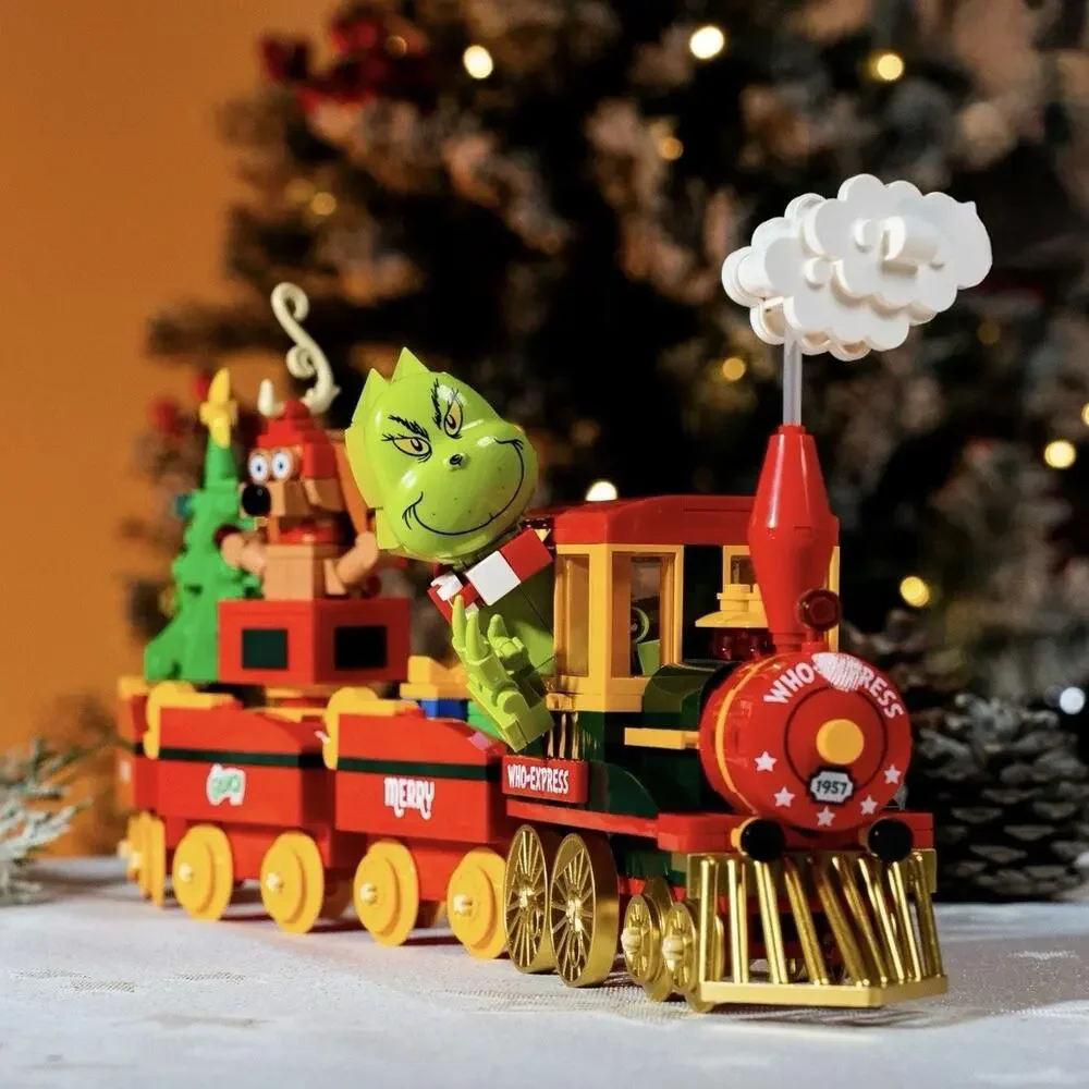 BrickCraft Grinch Who-Express Train 527 Pc Building Set Dr Seuss NEW Sealed